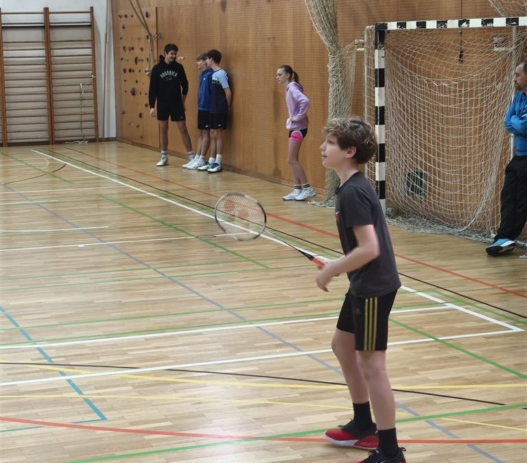 Jan Fišinger in Tjan Plahuta na Državnem prvenstvu v badmintonu